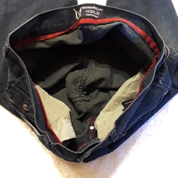 Monarchy Dark Blue Wash Denim Jeans. Men's Size: Waist 32x32 Inseam. - Picture 5 of 7